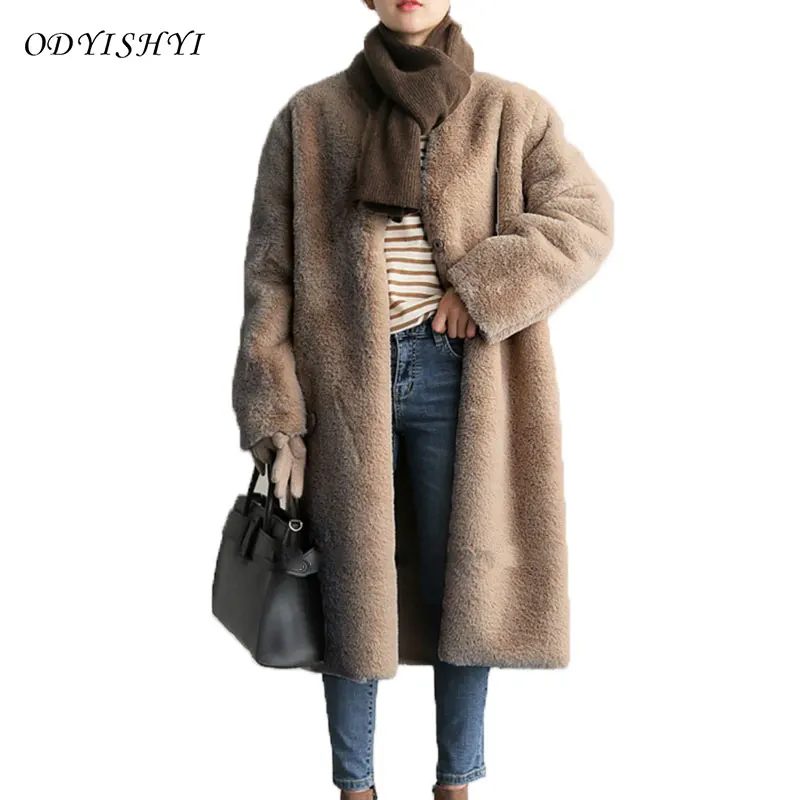 Faux Fur Coats Womens Thick Plush Teddy Jacket