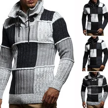 ZOGAA 2019 Solid Plaid Knitted Sweater Men Clothes Christmas Sweater Men Clothing 2019 Winter Man Pullover Men Sweater Coat ZOGAA 2019 Solid Plaid Knitted Sweater Men Clothes Christmas Sweater Men Clothing 2019 Winter Man Pullover Men Sweater Coat