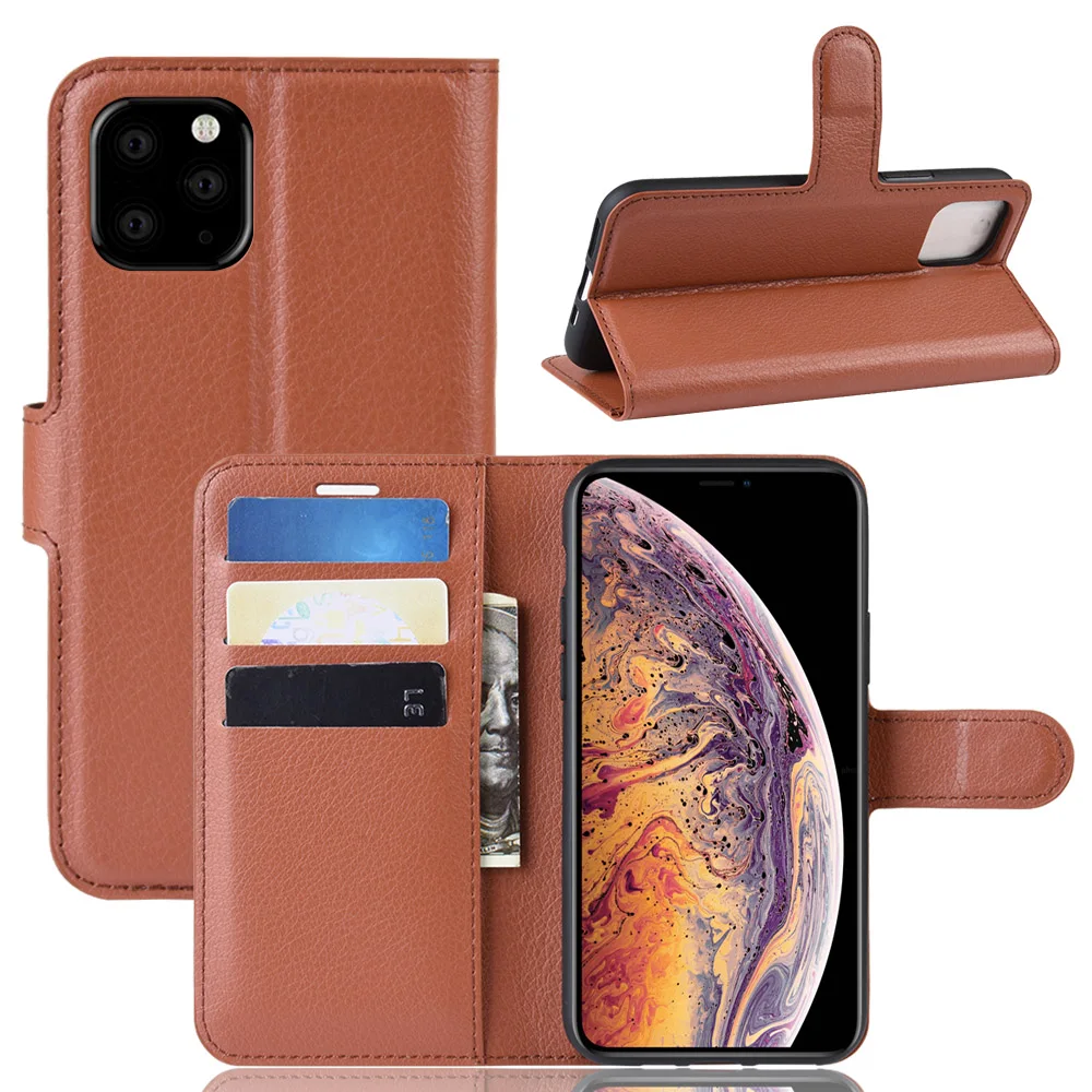 Flip Wallet Phone Case For Samsung Galaxy A10 A10E A10S A20 A30 A40 A50 M10 M20 M30 S9 S10 Note 10 PU Leather Cover - Цвет: brown