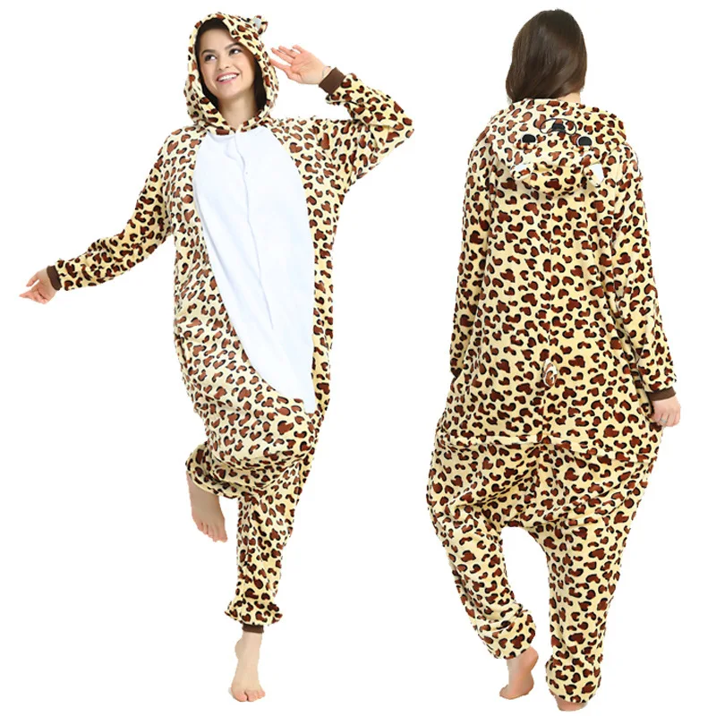Зимние женские и мужские Onesie Халат с капюшоном кигуруми Единорог пижамы Пижама в