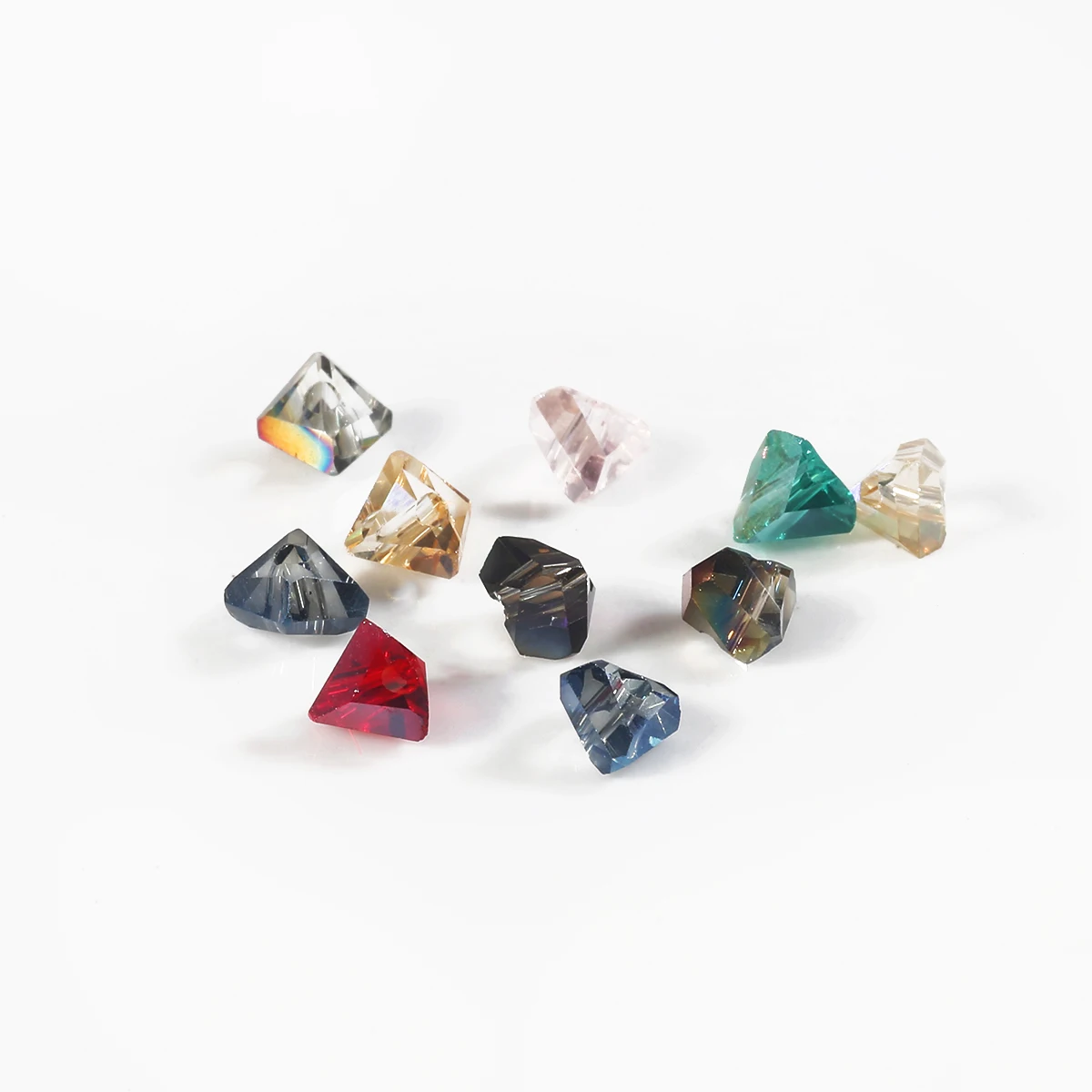 

Shining Triangle Glass Beads Colors 5*6mm 50pcs Crystal Beads For Jewelry Making DIY Handmade Bracelet Wholesale