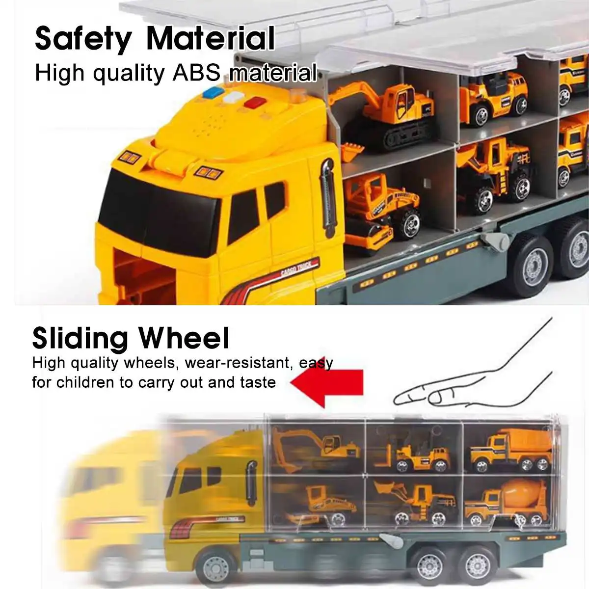 7Pcs/set Truck Toy Set Toy Transport Truck Toy Constabulary Car Toy Armed Car Alloy Cars Truck Model Christmas New Years Gift