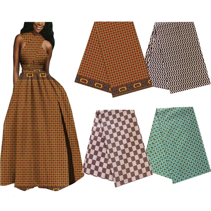 Хлопок батик Анкара африканская ткань для печати настоящий голландский воск лучшее качество модный блок швейный материал для свадебного платья 6 ярдов в партии