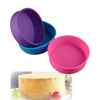 

8inch Silicone Cake Round Shape Mold Kitchen Bakeware DIY Desserts Baking Mold Mousse Cake Moulds Baking Pan Tray Tools