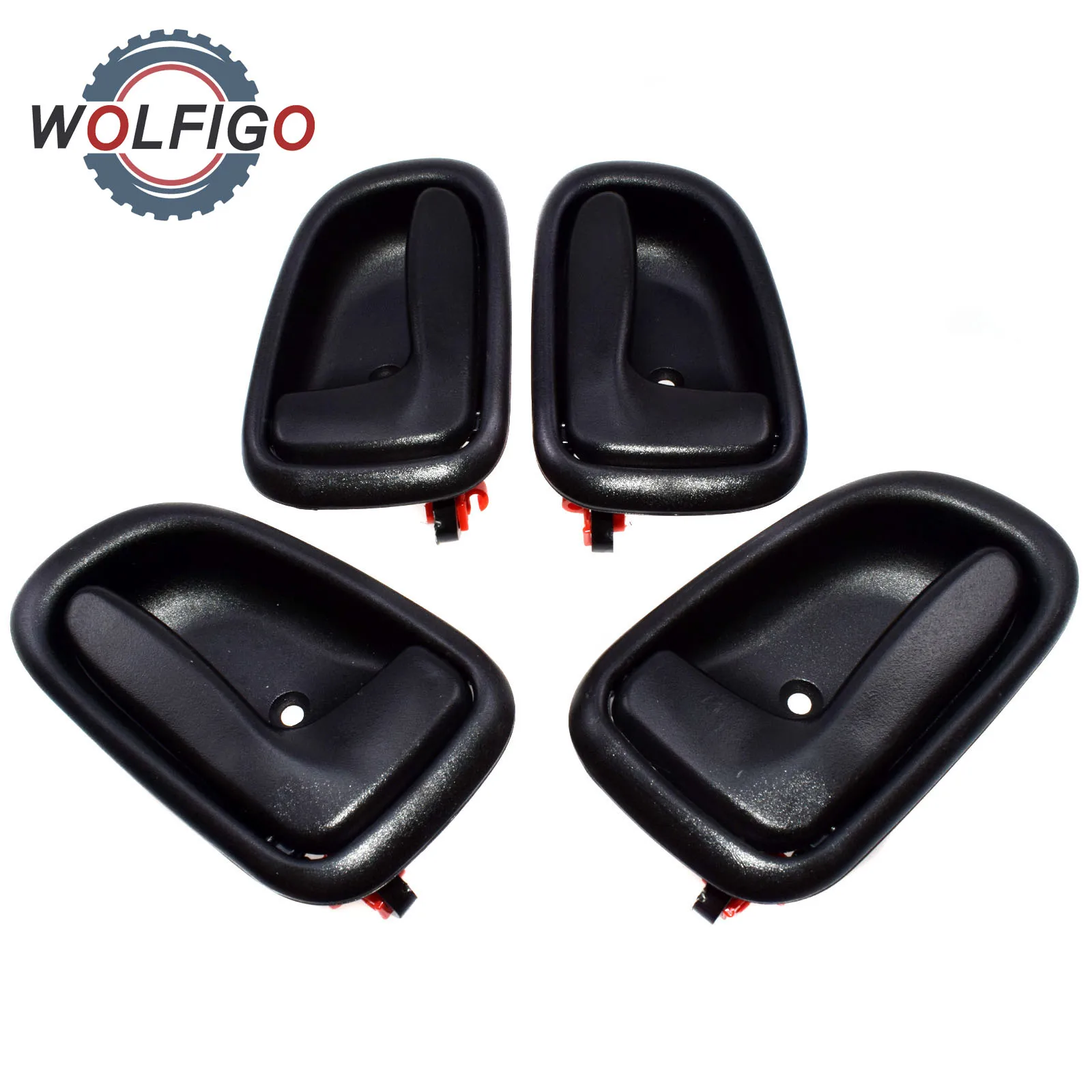 AUTEX 4pcs Left Passenger Side Inner Interior Driver Side Outer Exterior Door Handle Compatible with Prizm 1993 1994 1995 1996 1997 4pcs Right 