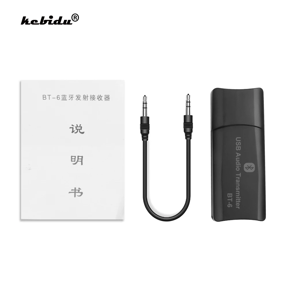 Автомобильный комплект 2 в 1 Bluetooth 5 0 AUX 3 мм беспроводной аудиоприемник передатчик