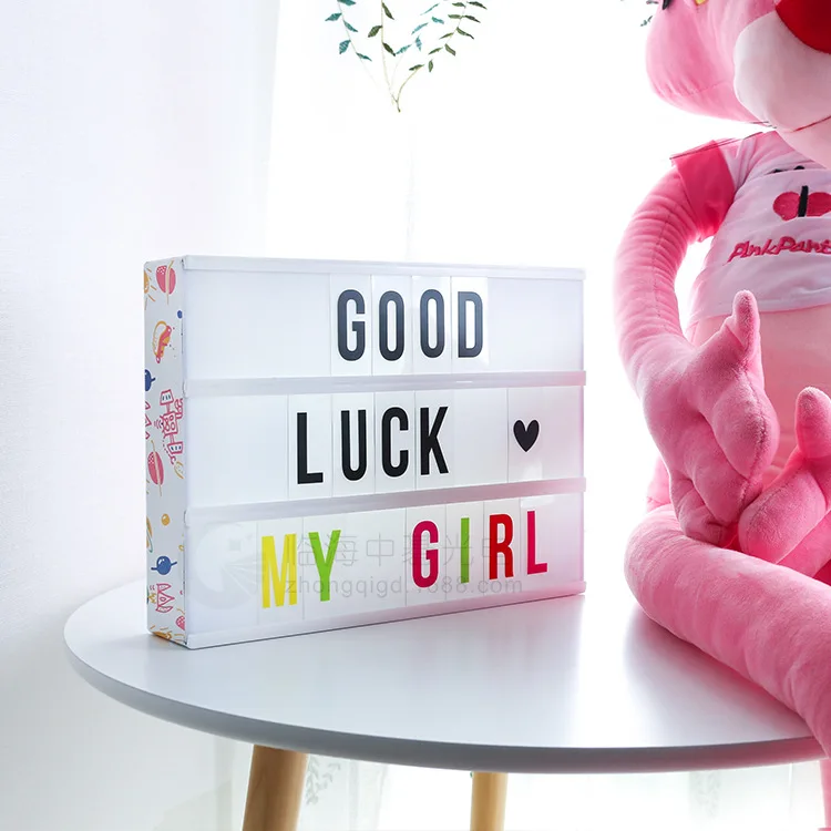 

INS Amazon Hot Selling DIY Lettered Jigsaw Puzzle Shining LED Light Box Free Combination A4A5A6 Light Boxes