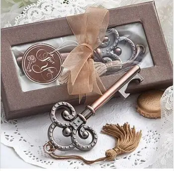 

100pcs/lot Victorian Style key wedding gift and souvenir-Key to My Heart Collection key design antique wedding bottle opener
