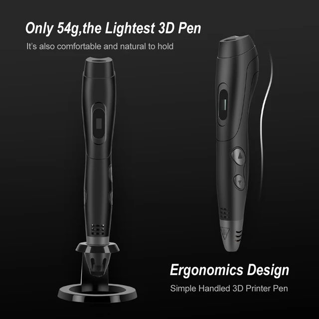 SMAFFOX 3D Pen SMA-1plus With 24 Colors 48 Meter PLA Filament,professional printing pen,6 speed level ,temperature adjustable 5