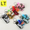 Hat Bears Lover Ribbon For Women Cute Teddy Bear Keychain Car Keyrings Charms Bag Hanger Girls Gifts Fashion Jewelry Q-042 ► Photo 2/6