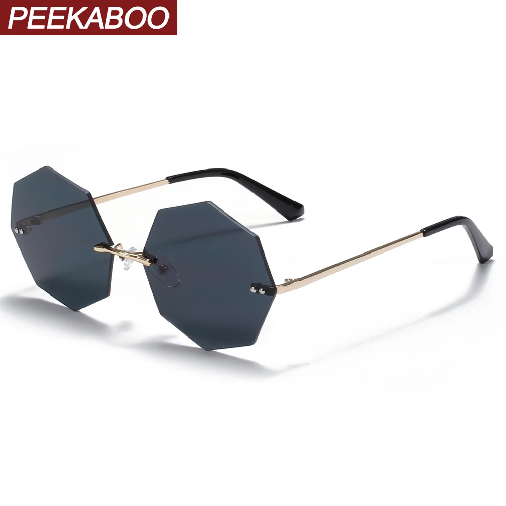 Солнцезащитные очки Peekaboo в металлической оправе uv400 для мужчин и женщин