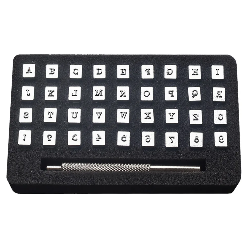 

Art DIY Leather Stamper Set Jewelry Belt Imprinted Punching Tools Steel Punch Shoes Durable Professional Letter Numbers Beginner