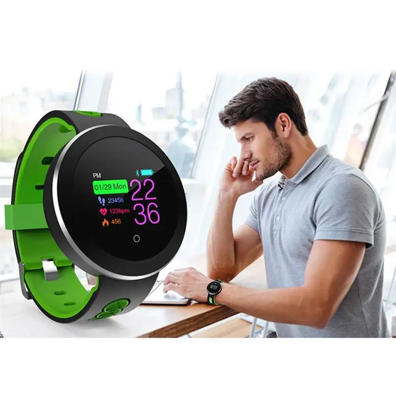 Color TouchScreen Smart Wristband Bracelet IP68 Waterproof Heart Rate Monitor Blood Oxygen Pressure Fitness Tracker Smart Band