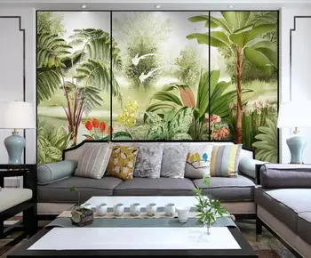 

Tropical Leaf Bird Wallpaper Luxury 3d Living Room Bedroom Wallcoverings for Walls Rainforest Plant Leaves Murals 3d Wall Murals