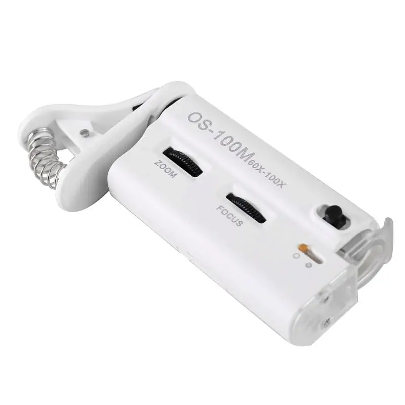 Цифровой Микроскоп USB Microscopio 60-100X светодиодный сотовый телефон клип-тип сотовый телефон микроскоп Лупа с светодиодный Лупы лампы