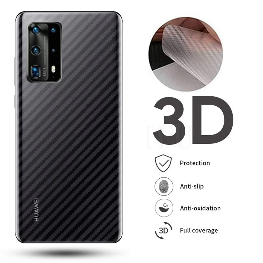 5 шт. 3d протектор экрана из углеродного волокна для Huawei P30 P40 Mate 40 Pro задняя крышка