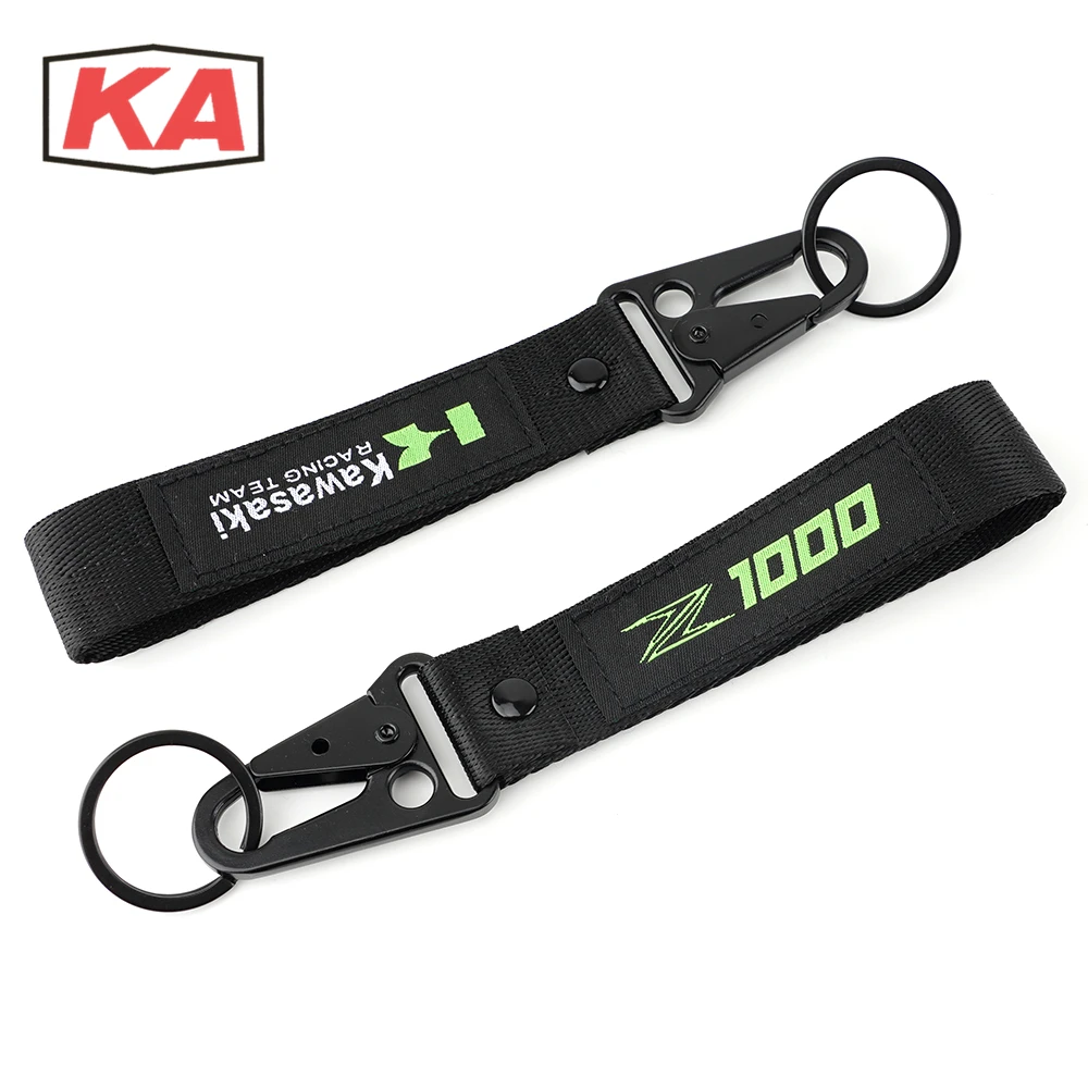 S JDM Motorcycle Black Embroidered Tag Key chain for Motorcycle Scooters Racing Biker Key Ring Accessory