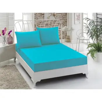 

Combed cotton Double Personality Fitted Sheets Turquoise