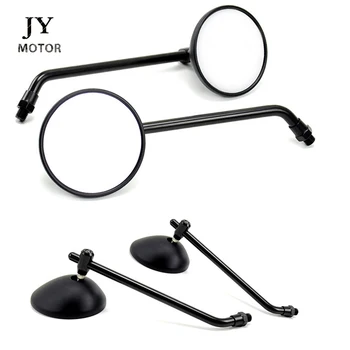 

motorcycle mirror espejo Black Cafe Racer Retro Motorcycle Modified Coffee Climb High Quality Rearview Mirror Small Round Mirror