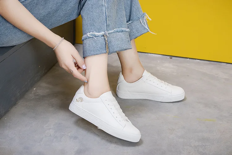 Bair New Style Canvas Shoes Women's Korean-style Microfiber Sports Footwear Embroidery Low Top Flat Heel Students INS Women Shoe