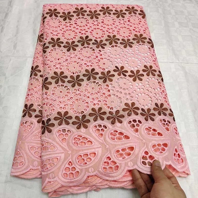 Последняя ткань из Дубая швейцарская сухая вуаль кружева в швейцарском стиле африканская хлопковая вуаль кружевная ткань нигерийская Кружевная Ткань 5 ярдов