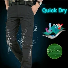 Men Work Multi-Pockets Cargo Pants Climbing Hiking Quick Dry for Outdoor Summer FDC99