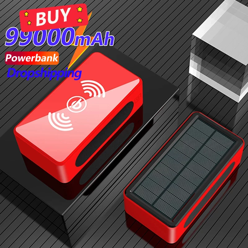 80000mAh Solar Power Bank Large Capacity Portable Charger 4USB Port LED Light PowerBank Battery for Xiaomi IPhone Samsung portable battery charger