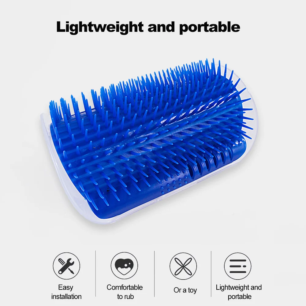 Cat Grooming Tool Hair Removal Brush Comb for Dogs Cats Shedding Trimming Device with catnip Wall Corner Massage | Дом и сад