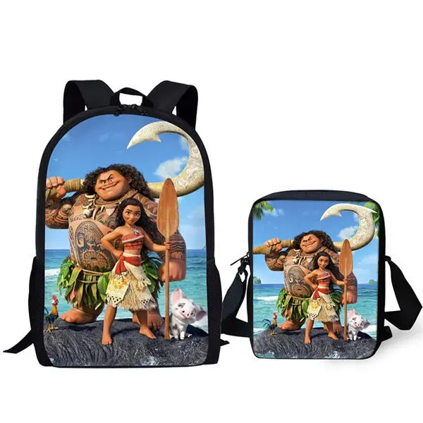 CDWX2750CE HaoYun 2 шт./компл. рюкзак Moana Vaiana принцесса шаблон детские школьные сумки мультфильм дизайн подростков книга-сумка Mochila рюкзак - Цвет: CDWX2750CE