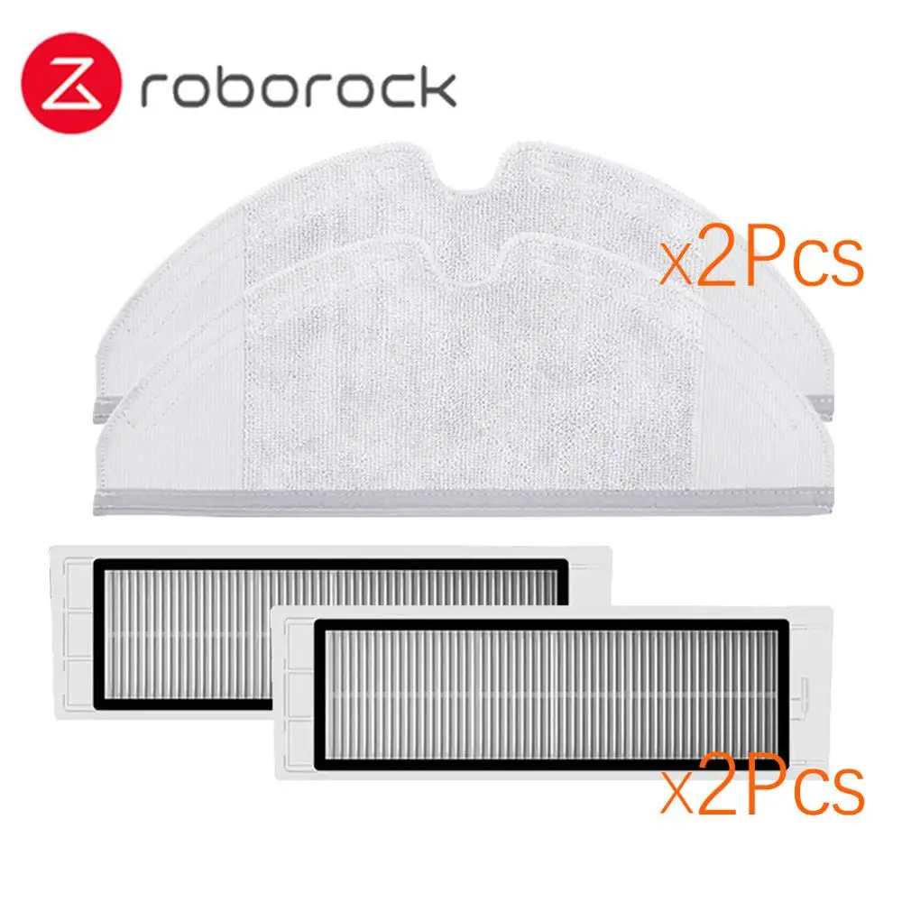 4PCS Подходит для Xiaomi Roborock Robot S50 S51 E35 Запчасти для пылесоса наборы швабры влажный фильтр боковая щетка рулон щетки - Цвет: 4PCS