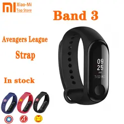 xiaomi mi band 3Оригинал Сяо mi Группа 3 Смарт-браслет Фитнес браслет mi Группа 3 большой Сенсорный экран OLED сообщение сердечного ритма время Smartband mi