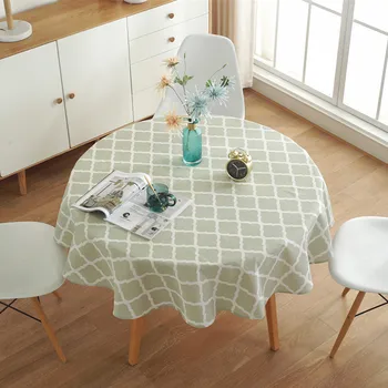 

Round Tablecloth Cotton Linen Table Cloth Dining Table Cover Hotel Tablecloth Party Banquet Table Cover Diameter 100/120/150cm