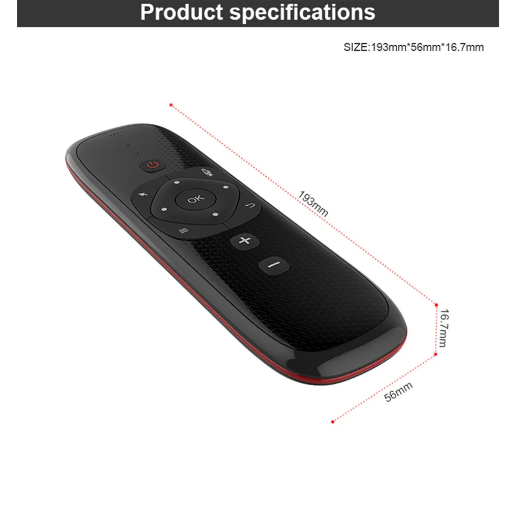 Голосовой пульт дистанционного управления W2 Air mouse Gyro Sensing беспроводная клавиатура Английская версия для Smart tv Box/mini PC Projecter pk G30 G10