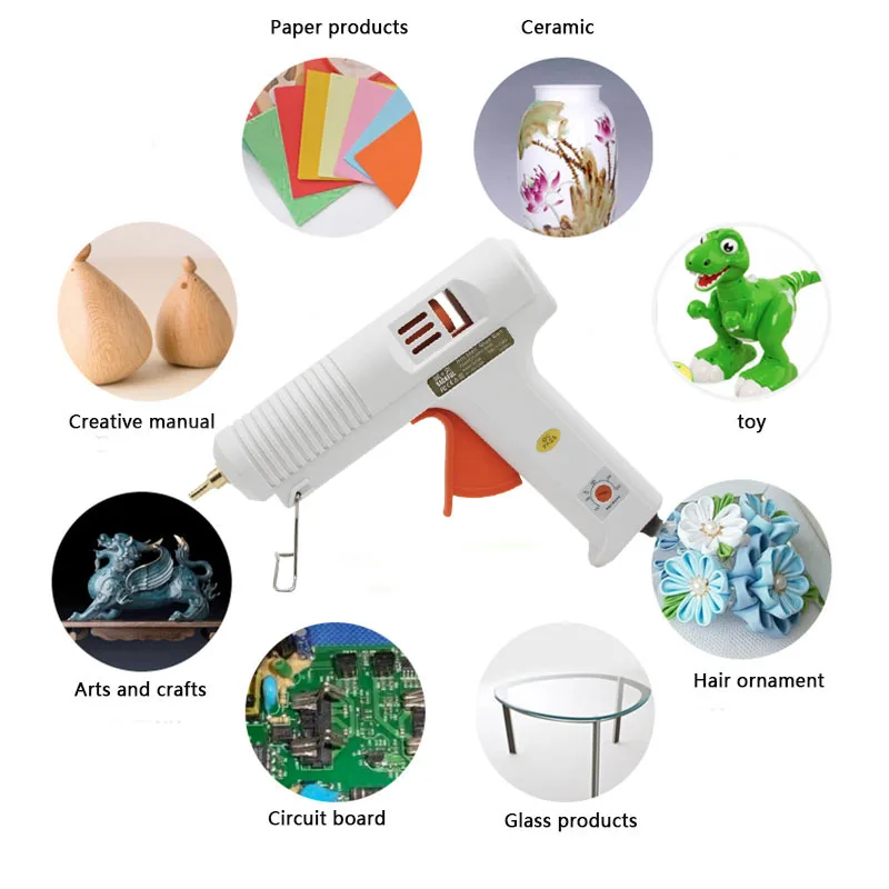 150W Hot Melt Glue Gun Long Nozzle Diameter 1mm 1.3mm Small Aperture Industrial Glue Gun DIY Craft Repair Tools Glue Gun 5