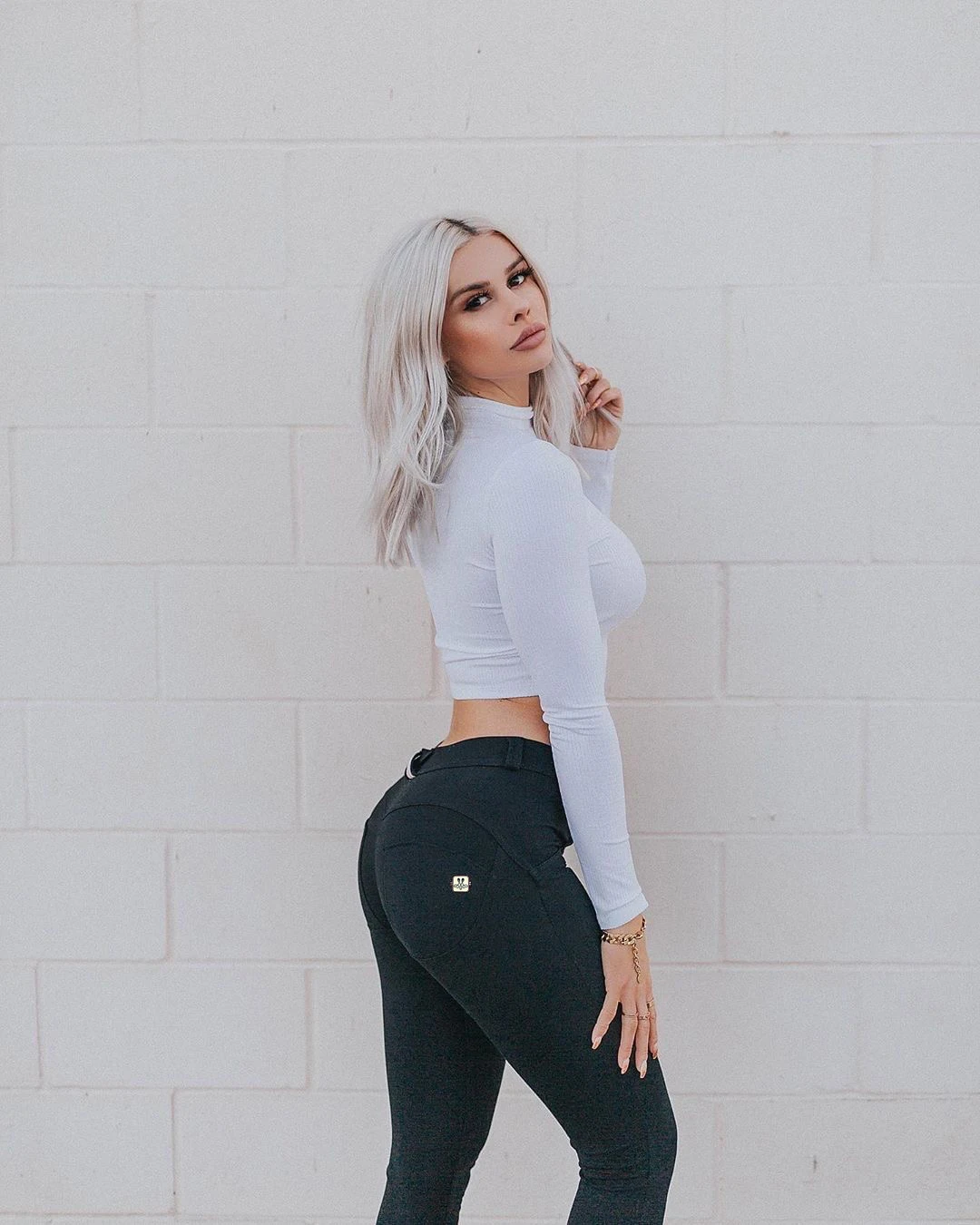 Melody Four Ways Stretchable Sports Leggings High Mid Waist Super Skinny Legging Femme Butt lifting Leggings Faux Denim Jeans