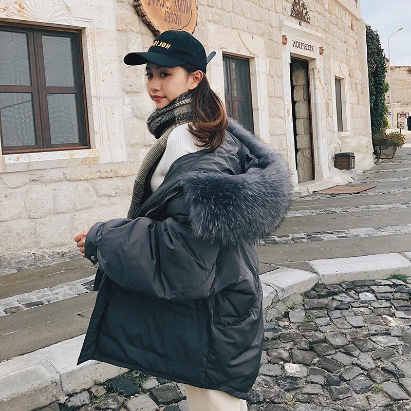

Photo Shoot down Coat Student 2019 Winter New Style Korean-style Loose-Fit INS Hong Kong Style Short Workwear Cotton Coat