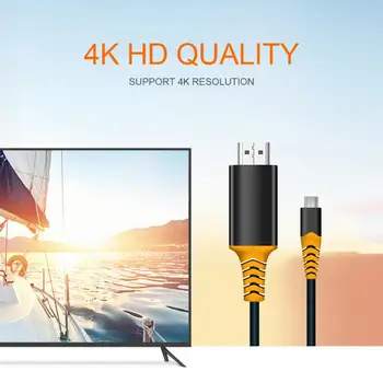 

2M Type C 3.1 USB-C Convert 4K HDMI HDTV Adapter Cable Type C To HDMI Cable For Samsung Xiaomi Huawei LG Conversion Line