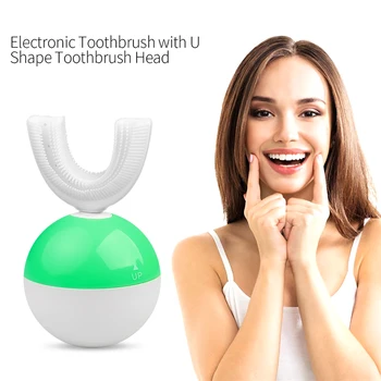 

360 Degrees Intelligent Automatic Sonic Electric Toothbrush U Mode Tooth Brush USB Charge Tooth Whitening Oral Hygiene Care Tool