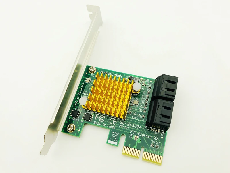 Карта SATA 4 порта SATA3.0 6 Гбит/с SATA адаптер PCI Express PCI-E PCI e SATA3 контроллер низкий кронштейн для ПК HDD SSD IPFS