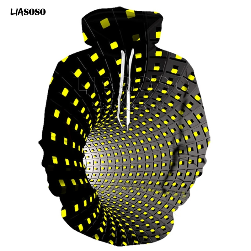 LIASOSO, стиль, 3D толстовки, мужские/женские, цветные, психоделические, цветные, 3d принт, мужские толстовки с капюшоном