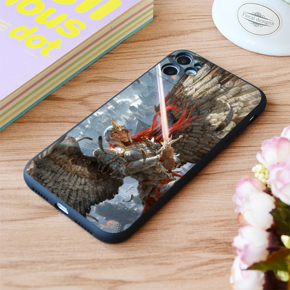 

For iPhone Sunblade Angel Print Soft Matt Apple iPhone Case For 6 7 8 11 12 Plus Pro X XR XS MAX SE
