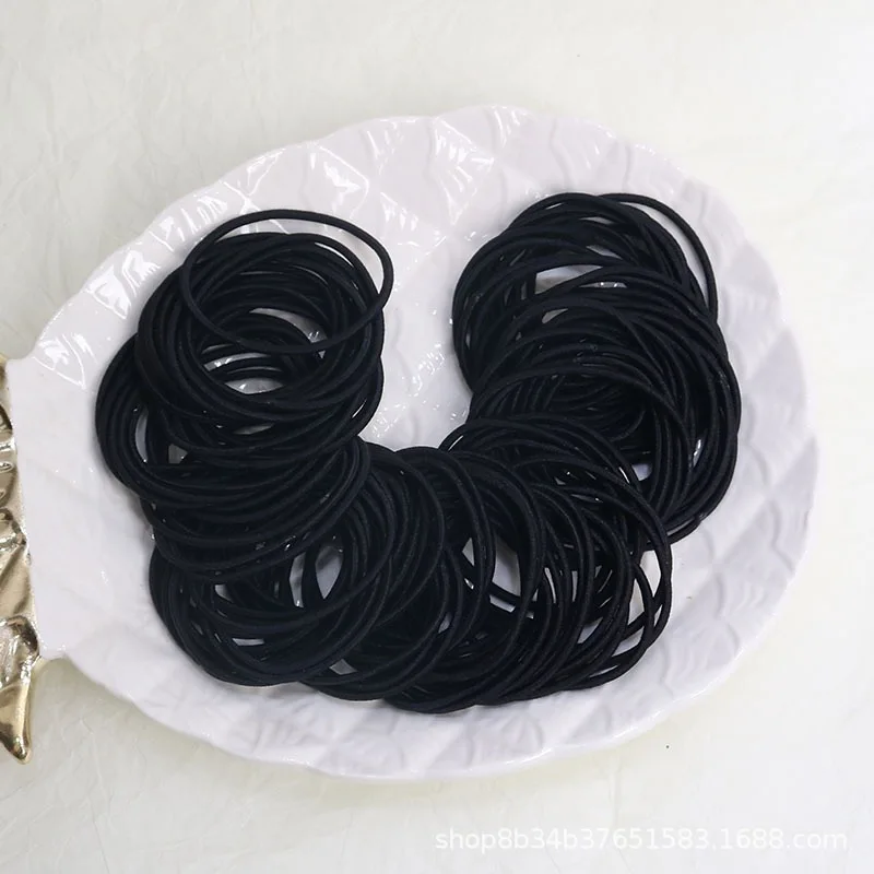 50/100PCS Neue Farbe Nylon Elastische Haar Krawatte 5CM Gummiband für Frauen Männer Dünne Haarbänder Pferdeschwanz halter Haar Zubehör – Detail 6