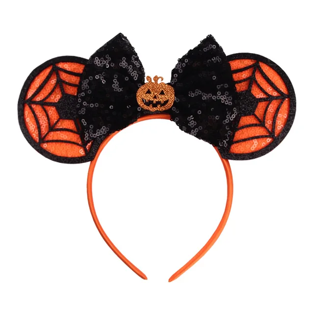 Disney Mickey Stitch Frozen Ears Headband Sequins Hair Bows Charactor For Women Festival Hairband Girls Hair Accessories Party 44
