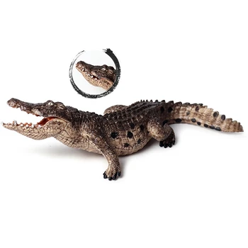 

New Simulation Wild Animal Model Decoration Crocodile Nile Crocodile Amphibian Children Solid Plastic Toy