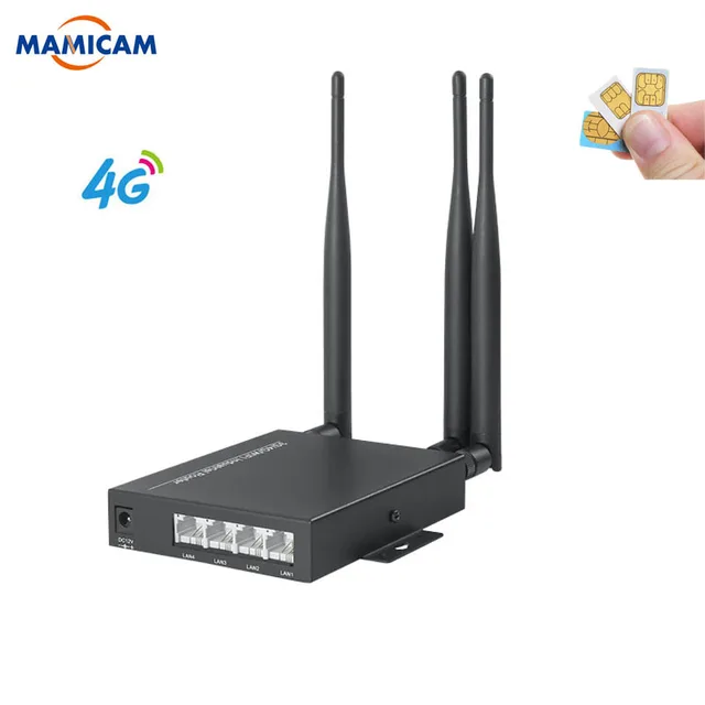 $US $56.09  Unlocked 3G 4G SIM Card Router with 3 5dbi Antennas Industry 4G Module Wireless WIFI Router for Wi-