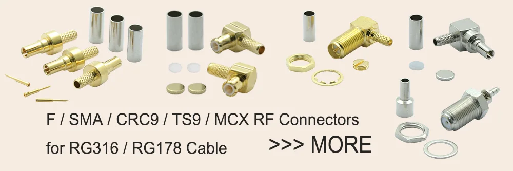 10 шт. прямой штекер MCX RF разъем высокое качество позолоченный RF кабель адаптер MCX Разъем для коаксиального кабеля RG316 RG174 RG178