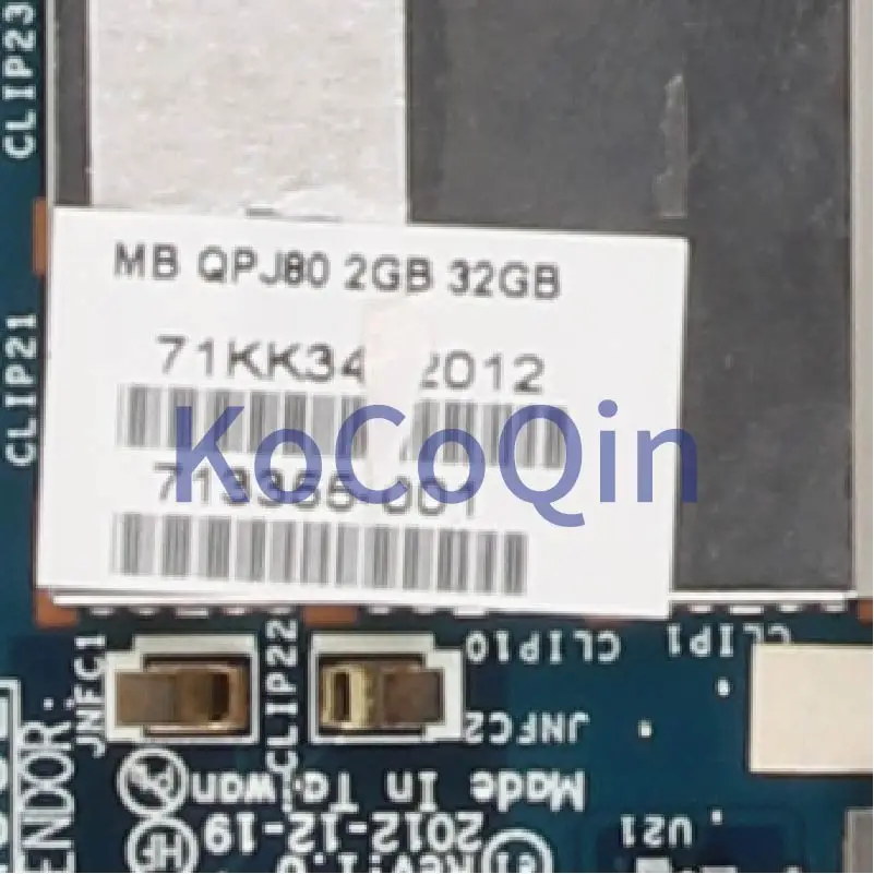 For HP ElitePad 900 G1 Tablet Laptop Motherboard 713355-001 713355-601 QPJ80 LA-8781P Notebook Mainboard