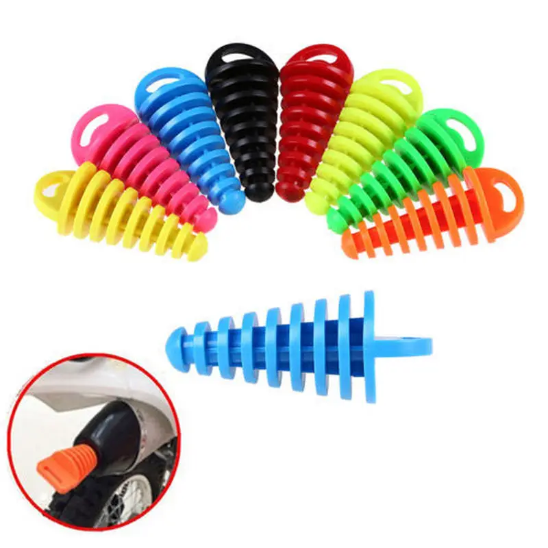 

1PC Motorcycle Exhaust Pipe Motocross Tailpipe PVC Air-bleeder Plug Exhaust Silencer Muffler Wash Plug Pipe Protector
