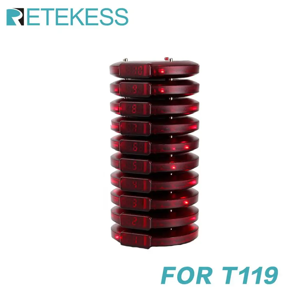 10 шт. пейджер приемники для Retekess T119 ресторан Беспроводная система вызова ресторана кофе магазин церковь