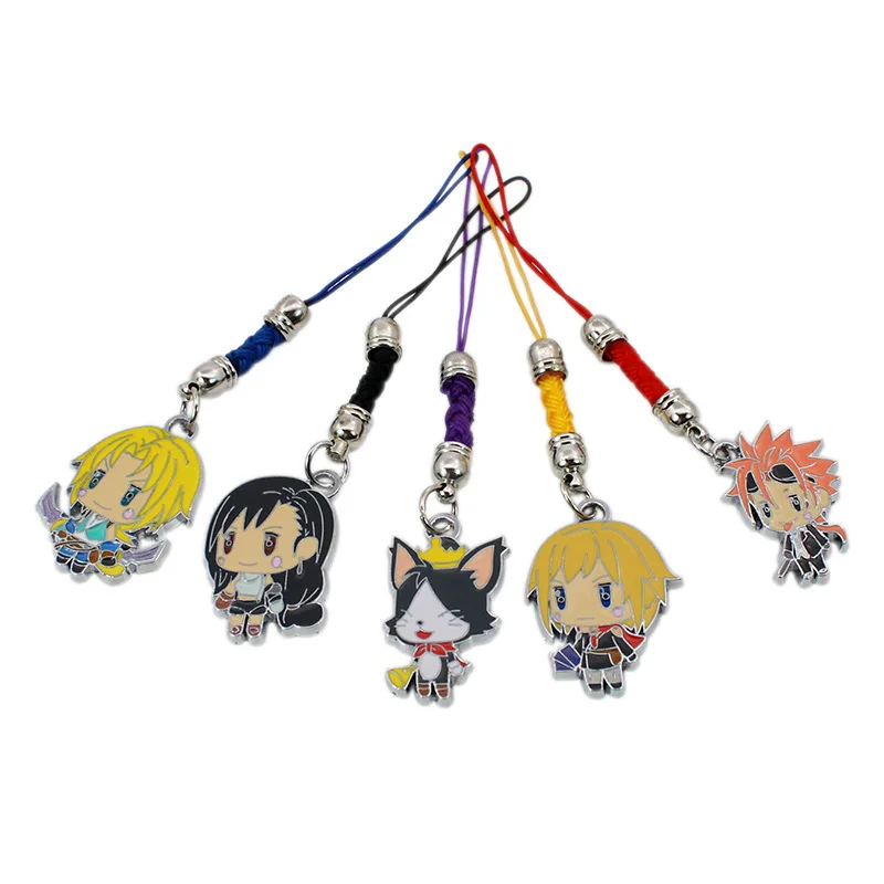 Игра Final Fantasy брелок Moogle Tidus кактус дирижер Chocobo милый забавный мультфильм металлический брелок Подвеска ювелирные аксессуары